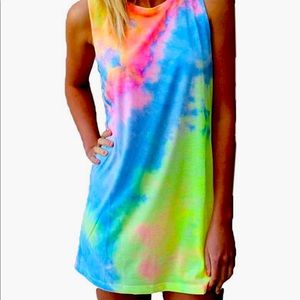 Tie dye swim suit cover up